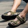 Fashion Summer New Large Size Men's Sandals Handmade Men Sandals Fashion Sandals Breathable Male Shoes Leather Men Flats Big Size 38-48