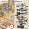 Metal 5-layer Rotating Jewelry Rack Desktop Jewelry Studs Earrings Storage Holder Adjustable Jewelry Organizer Display Rack