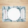 Modern Minimalist Table Mats Fresh Leaf Branch Pattern Placemats Natural Style Waterproof HeatResistant for Dining Kitchen Decor