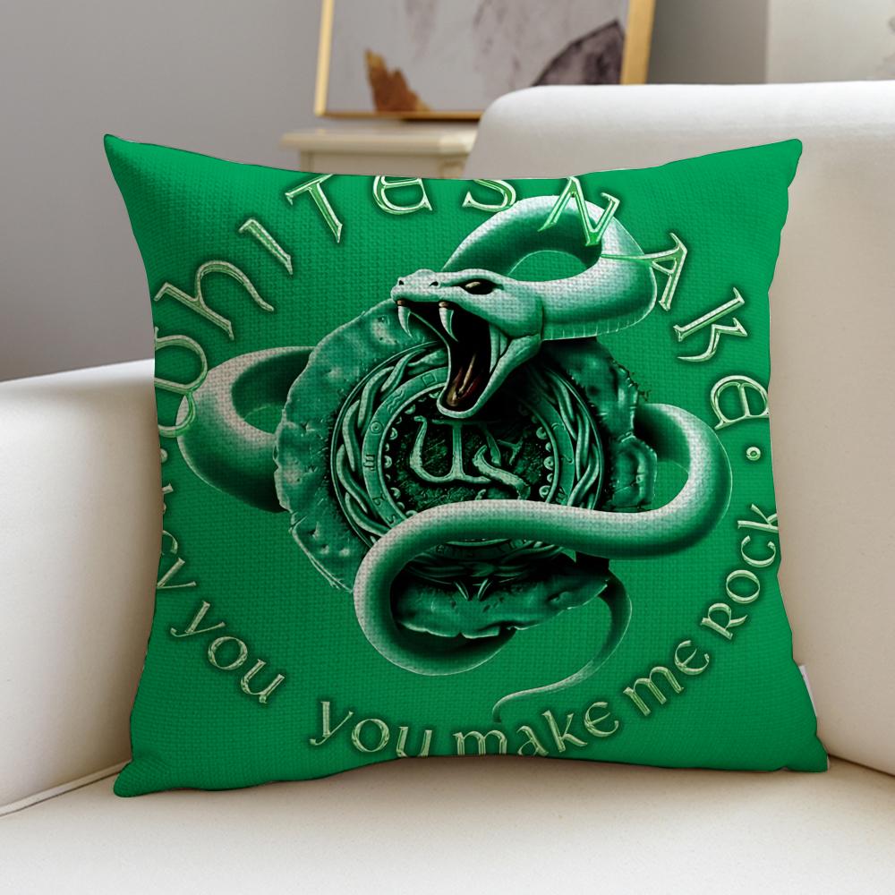 Rock WWhitesnakeS Cushion Cover Breathable and Skinfriendly Linen Pillowcase Square Removable and Washable Cushion