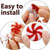10Pcs Christmas Tree Candy Pendant Decoration Plastic Lollipop Xmas Party