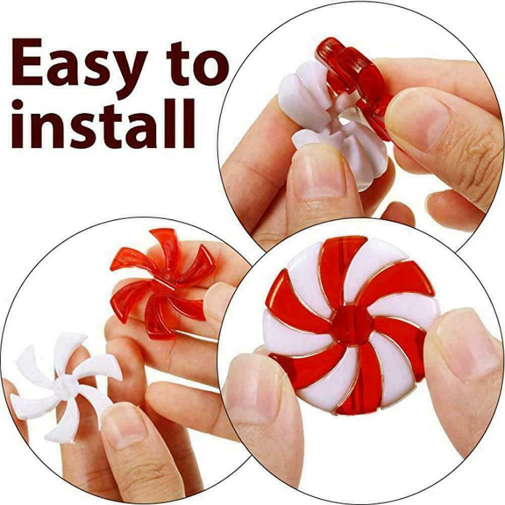 10Pcs Christmas Tree Candy Pendant Decoration Plastic Lollipop Xmas Party