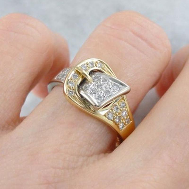 Anillo De Joyería Y Cristal Pavimentado De Acero Inoxidable Anillo De Joyería Y Cristal Pavimentado De Acero Inoxidable