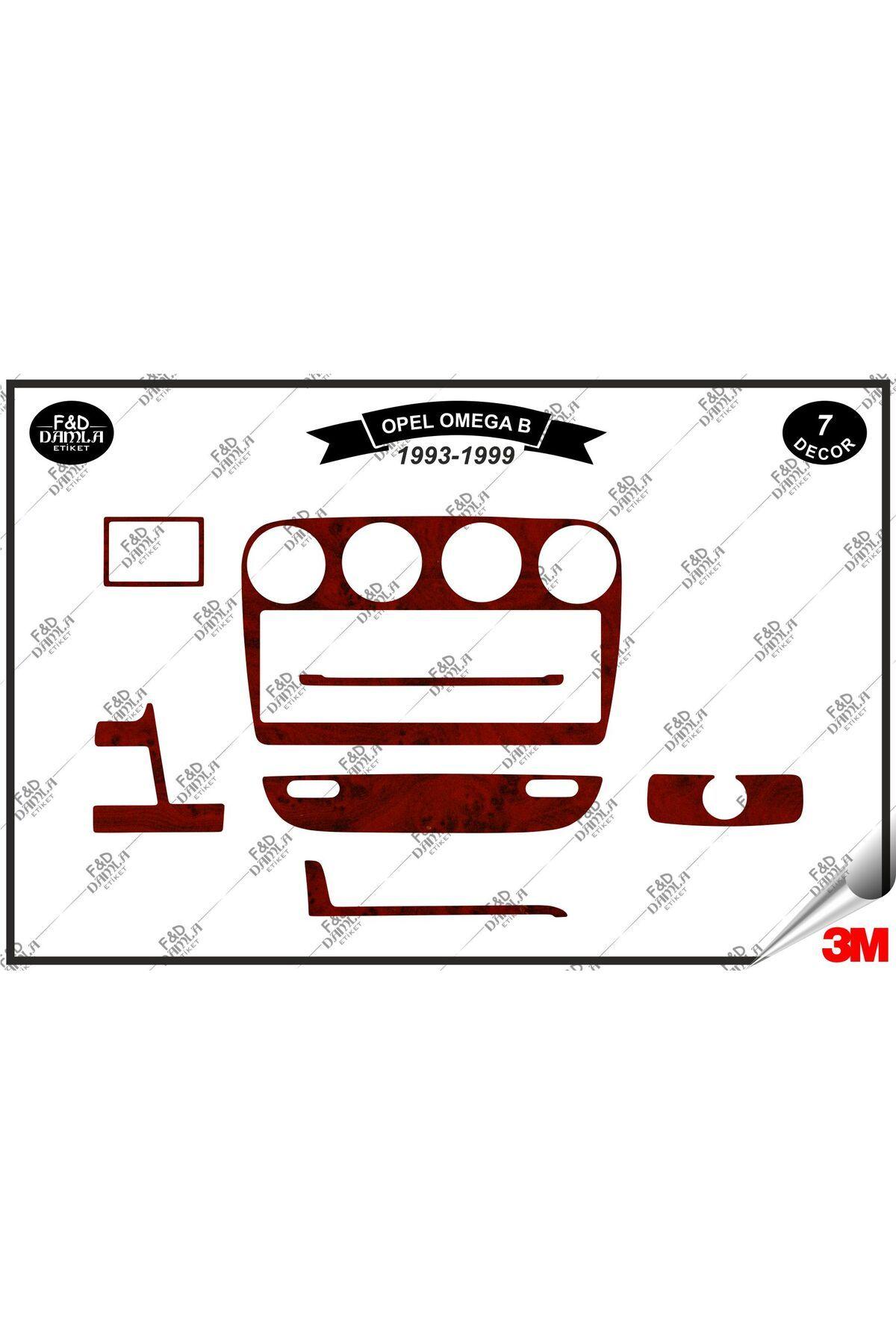 

Opel Omega B 1993-1999 Torpido Konsol Trim Göğüs Maun Kaplama Set 7 Parça Maun