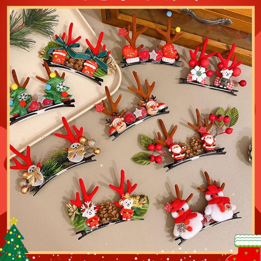 Frohe Weihnachten Dekor Kinder Hirschgeweih Haarspange Weihnachtskostüm Dress Up