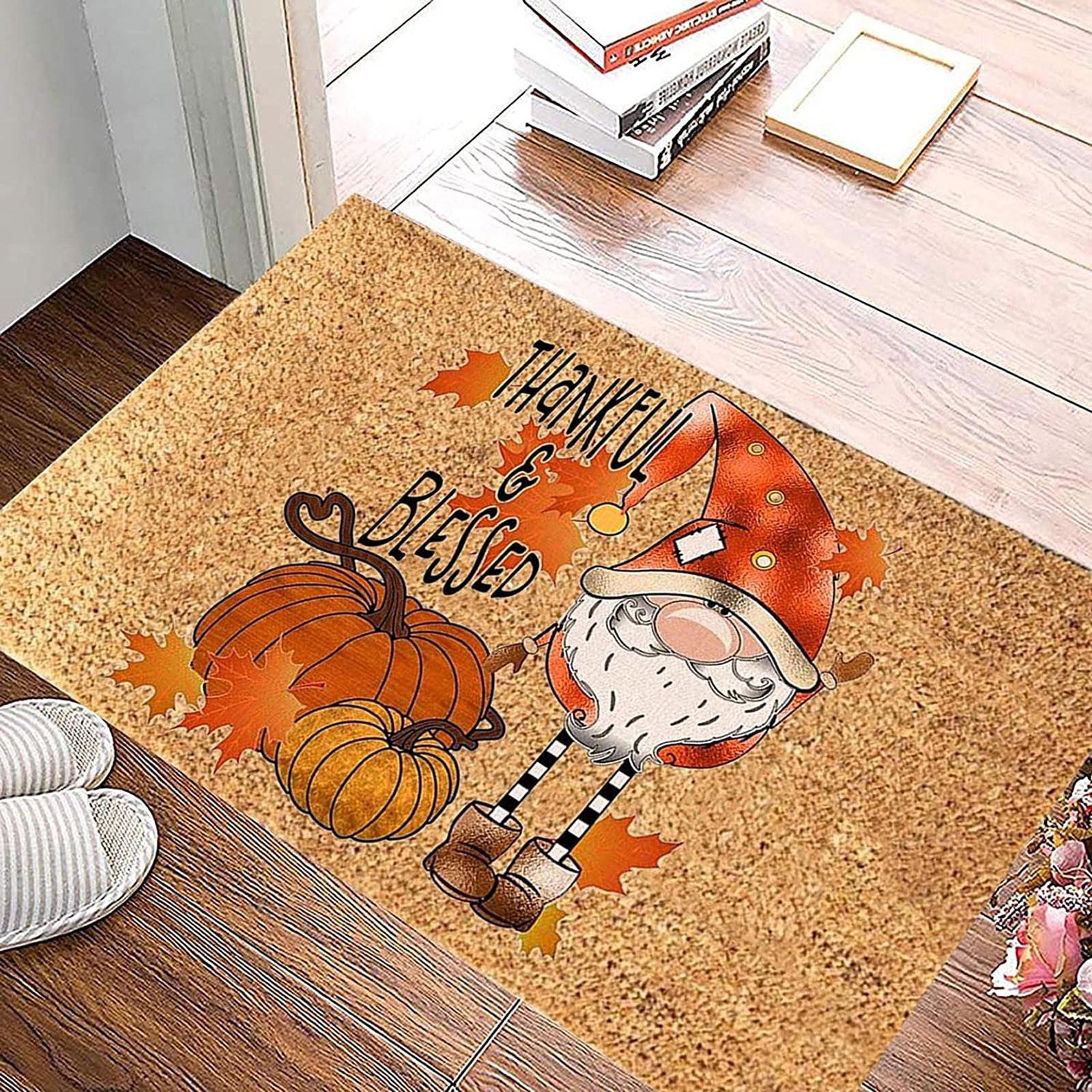 

Thanksgiving Festival Decoration Front Door Carpet Indoor Outdoor - Mat