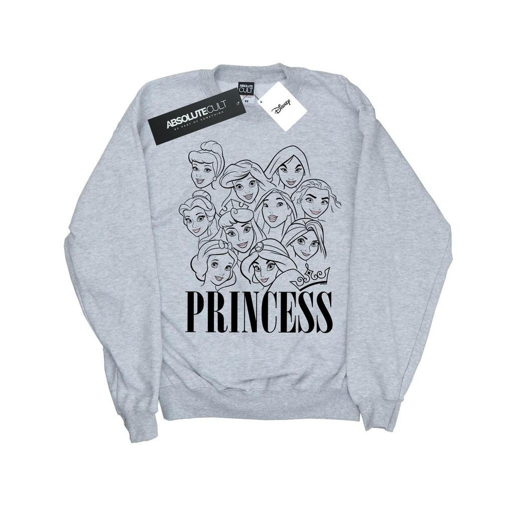 Disney Girls Princess Multi Faces Sweatshirt