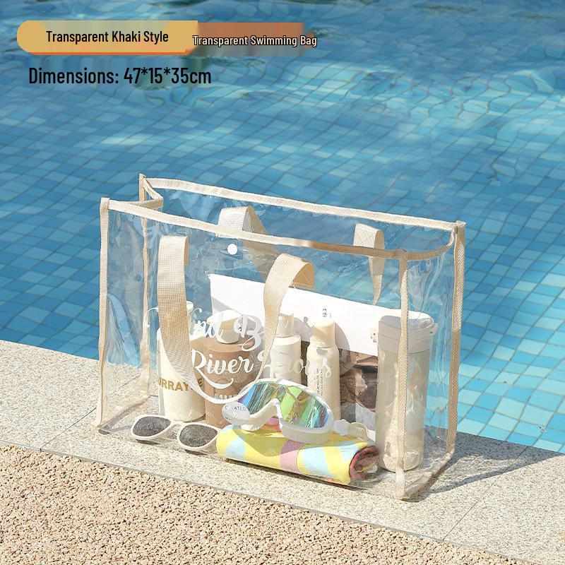 Korean Large Capacity Transparent PVC Beach & Swim Bag 