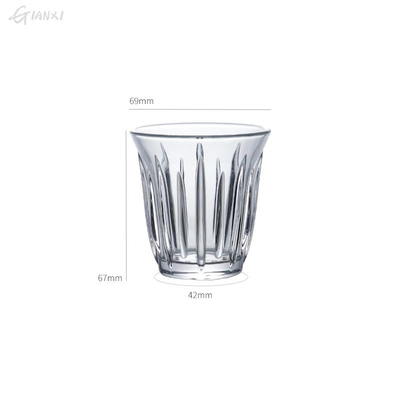 

Вертикальная кофейная чашка из прозрачного закаленного стекла в стиле INS, ретро-чашки для французского латте, стаканы для молока и сока, посуда для напитков 90ml-160ml