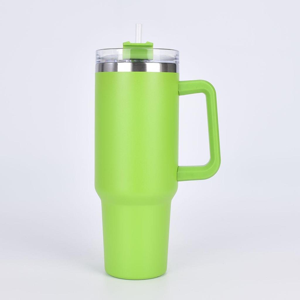 40oz Second Gen Insulated Stainless Steel Car Cup with Straw - Large Capacity Cold Preservation
