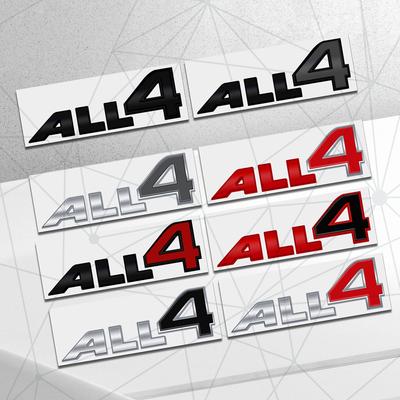 3D Auto Metal ALL4 Badge Car Rear Trunk Emblem Sticker LOGO Decor For R58 R55 R56 R59 F60 F56 R57 F57 F54 F55 PACEMAN Clubman