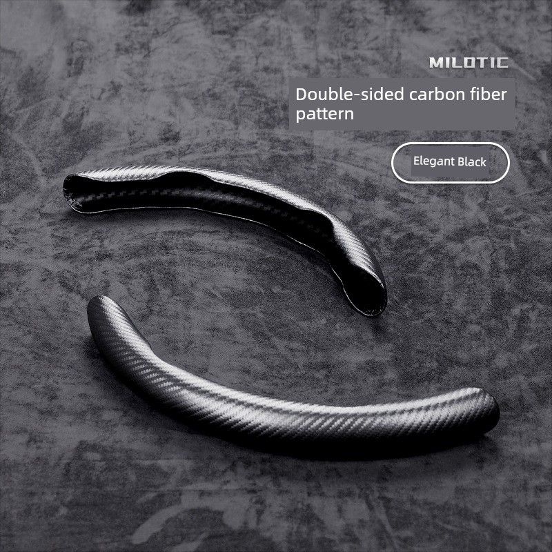 

Men s Steering Wheel Cover with a High-End Feel, Suitable for All Seasons, Ultra-Thin, for Bmw, Mercedes-Benz, Byd Cars, Winter Use Carbon Fiber Black 1 Pair