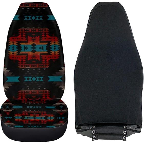 Dreaweet Navajo Print Car Seat Covers for Men Women Southwest Pattern Front Seat Protector Cover Full Set of 2pc Universal Size for Car, Truck or