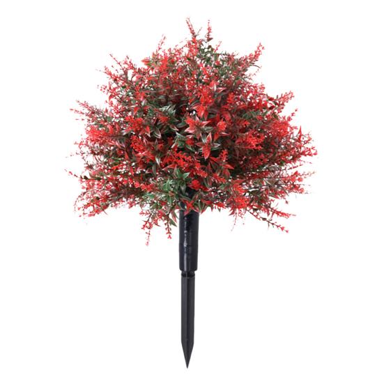 

23.6 Artificial Lavender Topiary Ball with Spike Faux Lavender Shrub Bushes UV Resistant Greenery Plants for Front Porch Backyard Entryway Garden червоний