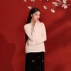 Sancai New Chinese-Style Embroidered Wool Knit Pullover