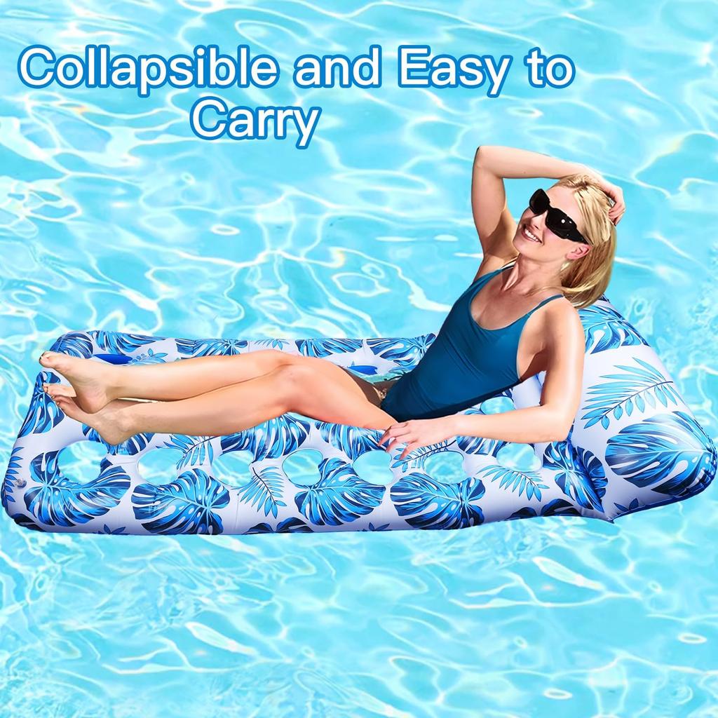 Float for Water Water Float Water Adults, Hammock, Mat, Pool, Float, Boat, Play, Beach, 18088CM (Blue)