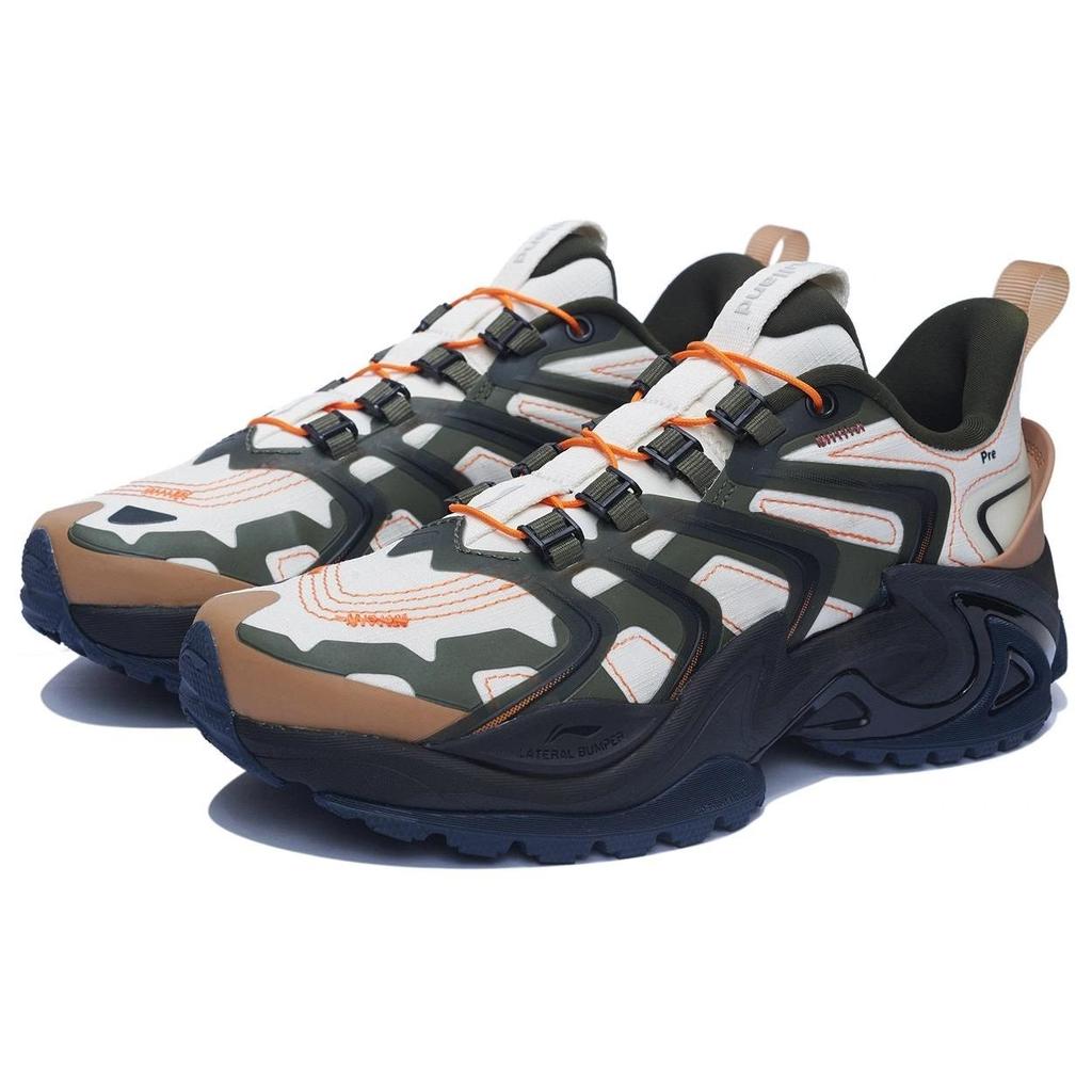 Soulland X Li Ning Cat Paw Ace Durable Breathable Low-Top Sports Casual Shoes Women sneakers White Brown AZGS104-5