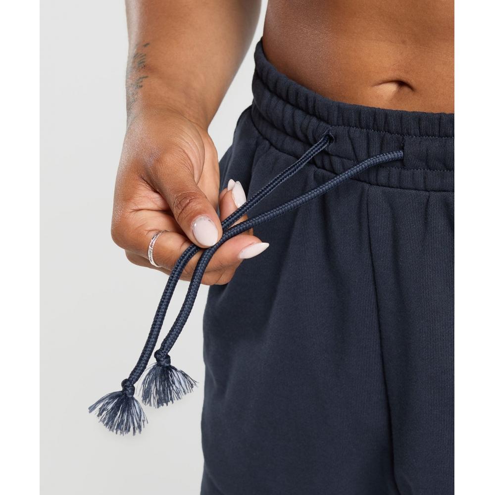 Gymshark Legacy Cotton Shorts Heavy Blue B1b1l Uctn