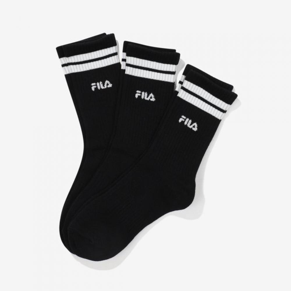 Fila Crew Socks 3 Pack Stripe BLACK/260