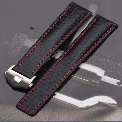 Echtes Schwarzes Kalbsleder Uhrenarmband Für Tag Heuer Aquaracer 300 CARRERA F1 Uhrenarmband Armband Herren 19mm 20mm 22mm Neu