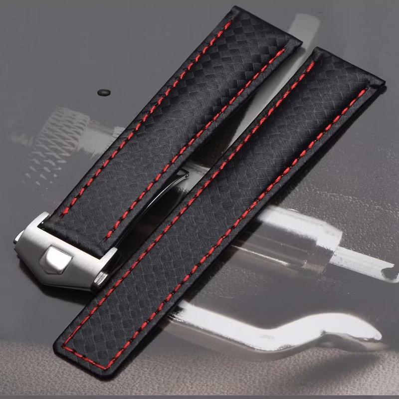 Genuine Black Calfskin Leather Watchband For Tag Heuer Aquaracer 300 CARRERA F1 Watch Strap Bracelet Men 19mm 20mm 22mm New