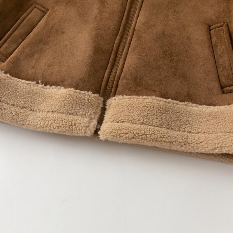 DAVE & BELLA Boys' Suede Fleece-Lined Jacket