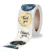 100-500pcs Thank You Round Sticker Scrapbook Envelope Seal Sticker Gift Flower Decoration Stationery Label Sticker