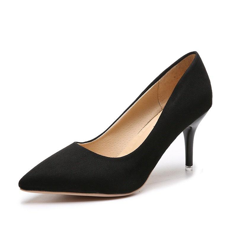 Mode Damen Pumps Wildleder Dünne Hohe Schuhe Sexy Einfarbig Einzelne Schuhe Büro Nachtclub Party Frühling Herbst Damenschuhe
