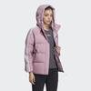 adidas Chaqueta Acolchada W 3St Logo Estampado a Rayas Sudadera con Cremallera Manga Larga Abrigo de Plumas Chaquetas de Mujer Rosa HR8446