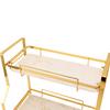 Iron Standing Rack White and Gold Organizer Shelf  Living Room Bedroom Kitchen Bathroom