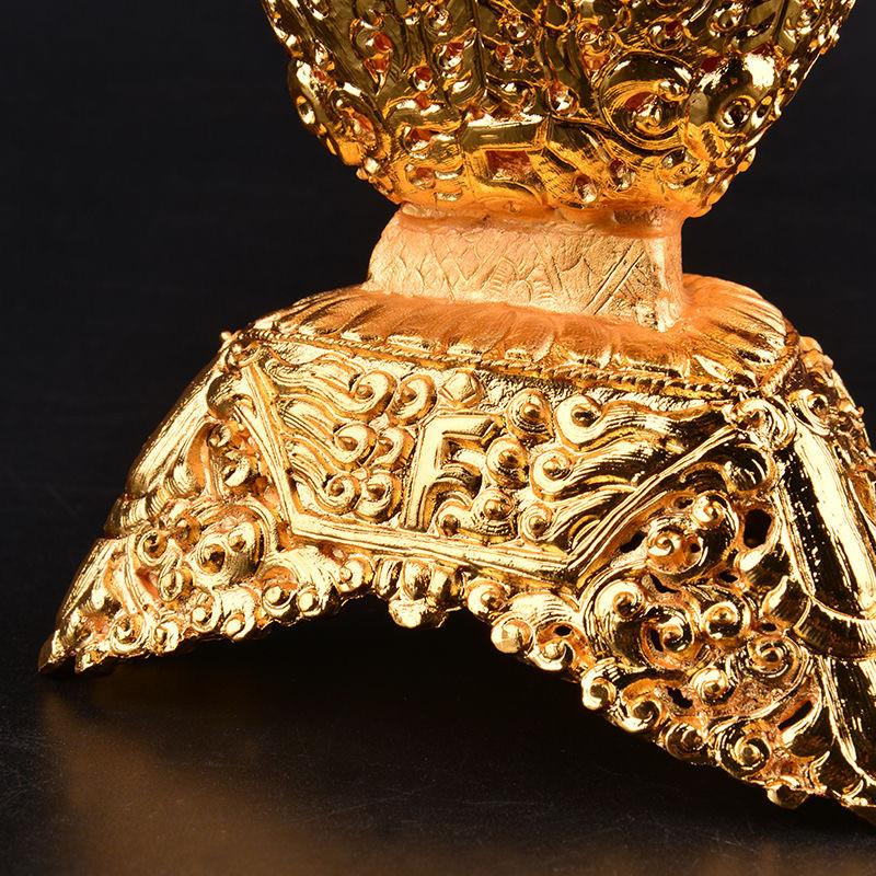 Tibetan Tribute Buddhist Bowl, Golden Tibetan Furnishing, Toba Tantric Alloy Handicraft, Buddhism Collection, Home Gift
