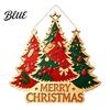 Decorative Hanging Door Decor Christmas Wooden Sign Ornament Multi-Layer Tree Wood Plaque Vintage Window with Rope Merry Festive Wall Atmosphere