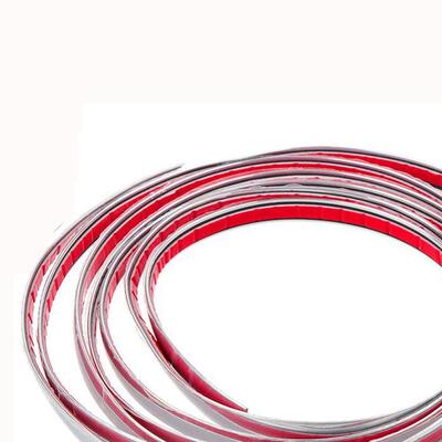 Adesivo protetor para moldura de carroçaria, faixa cromada de 3 m de comprimento, para-choque, 6 mm/8 mm/10 mm/12 mm/15 mm/18 mm/20 mm de largura