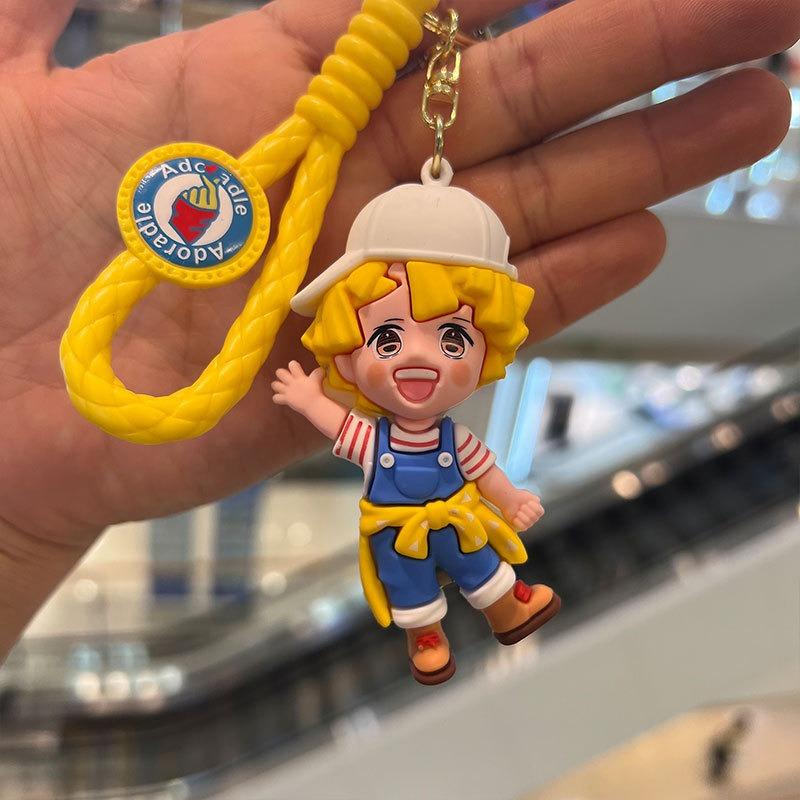 New  Keychain Couple Car Pendant Cartoon Bag Keychain Hanging Accessory Cute  Anime Merchandise Gift For