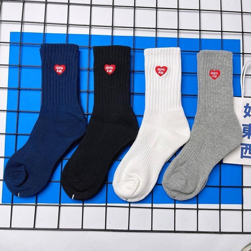 Trendy Brand Love Towel Bottom Embroidered Socks Yu Wenle Same Style Sports Socks Couple Pure Cotton Mid-Tube Socks