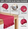 Vargottam Fuchsia Pink Home D    cor Küchentischdeko Home Frill Tischläufer-14 x 108