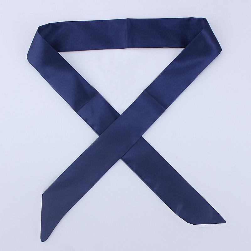 4x100cm Satin Silk Narrow Scarf Neckerchief Solid Neck Scarves Long Silk Thin Scarf Tie Black Bag Ribbon Headbands Choker