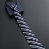 Elegant 8Cm Lazy Ties Blue Black Red Striped Men Shirt Business Dress Zipper Tie Neckties Accessories Wedding Groom