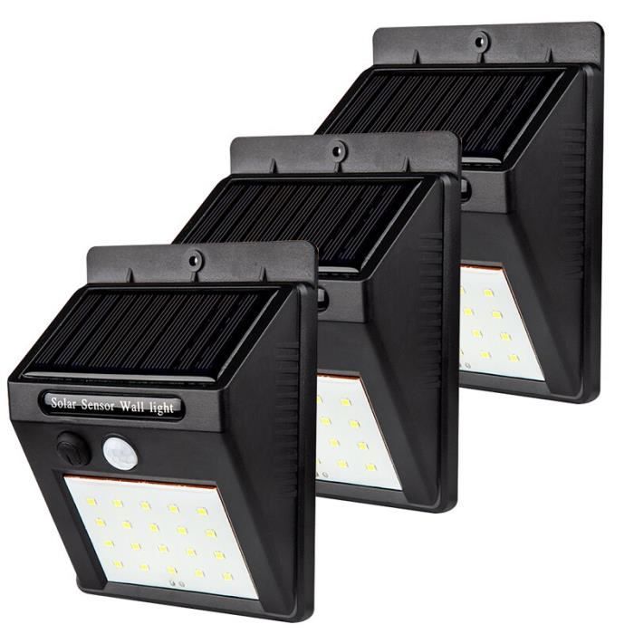 Lampe solaire exterieur - MITYN - 48led motion 2pcs - Capteur de mouvement PIR - Étanche
