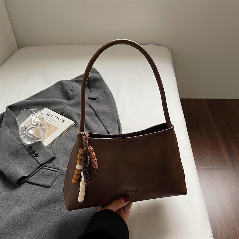 Hochwertige Einzelschulter-Achseltasche Damen-Tasche Herbst Neu Retro Einfache Umhängetasche Lässige Kleine Quadratische Tasche
