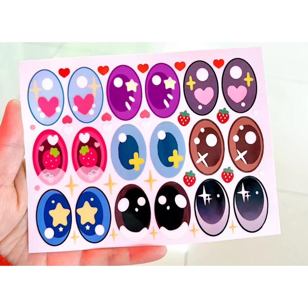 

Подходящие 17/38см Labubu V1v2v3 Запасные наклейки для глаз Виниловые контактные линзы Макияж Наклейки для глаз Сделай сам Кукла Детский подарок Игрушка Милый