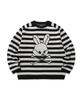 NICEGHOSTCLUB Skull Rabbit Stripe Knit_Black(Ng2Fsuk600A)