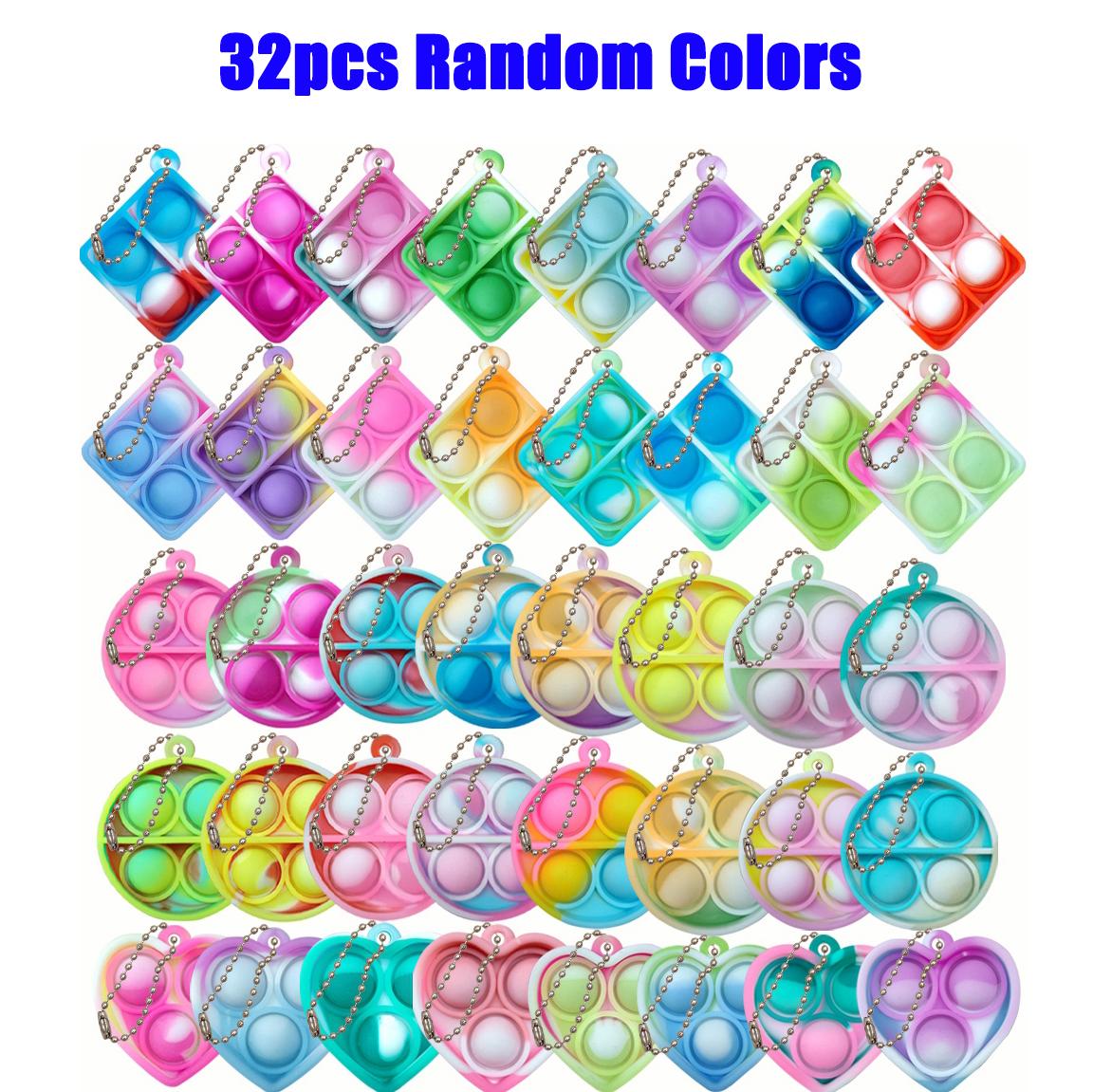 

32Pcs Pop Bracelet Fidget Toy Pack Set Wearable Fidget Bracelets Push Poping Bubble Sensory Stress Relief Toys For Kids Adults