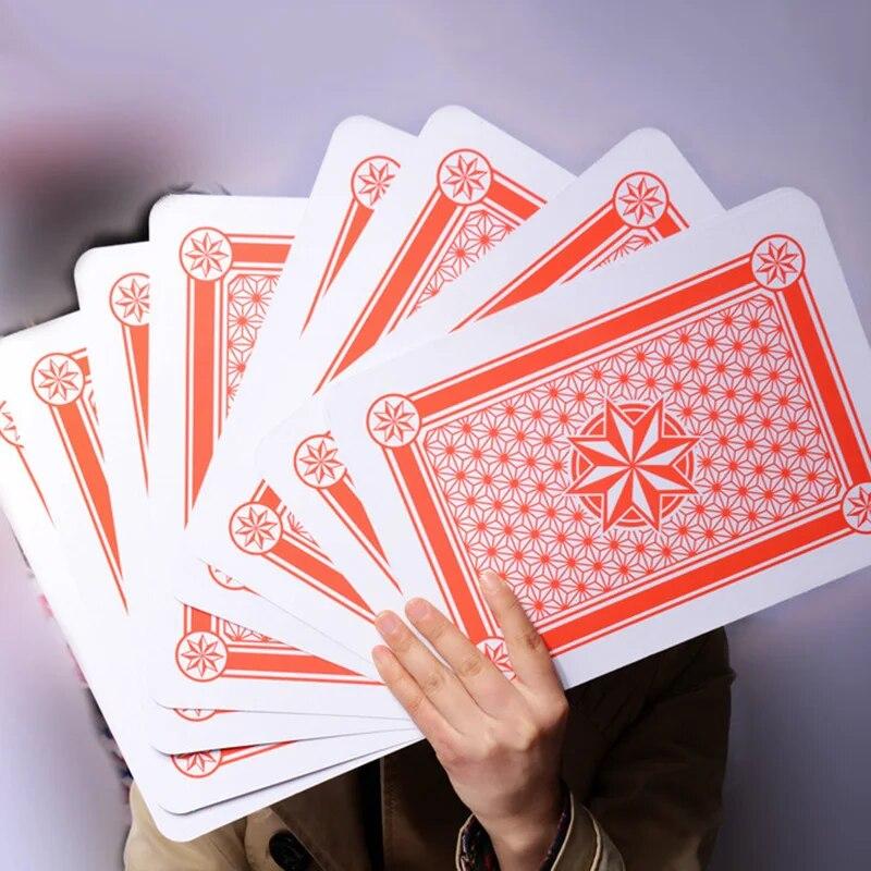 4/5/6 volte Super Big Giant Jumbo Playing Cards Mazzo completo Enorme Standard Print Novità Poker Index Carte da gioco Giochi divertenti