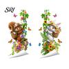 Window Decoration for Parties Hello Summer Clings Hawaiian Tropical Theme Static PVC Glass Electrostatic Cling Sticker Beach Pool Party Home
