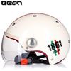 BEON B103 3C Certified Unisex Half Helmet for Motorcycles & Electric Scooters - All-Season Safety Helmet