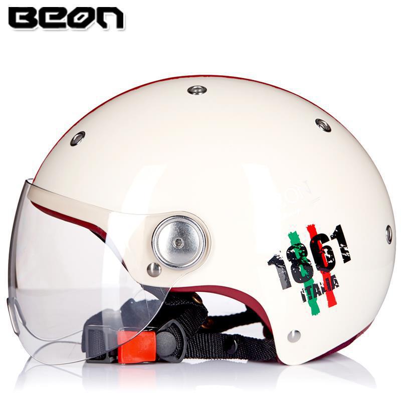 BEON B103 3C Certified Unisex Half Helmet for Motorcycles & Electric Scooters - All-Season Safety Helmet