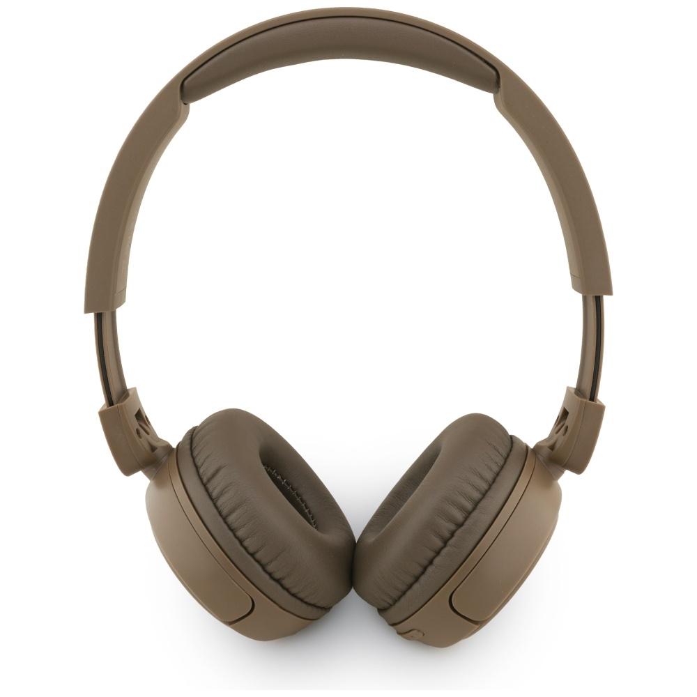 Guess Bluetooth 5.3 Metal Logo Script Brown Over-Ear Headphones