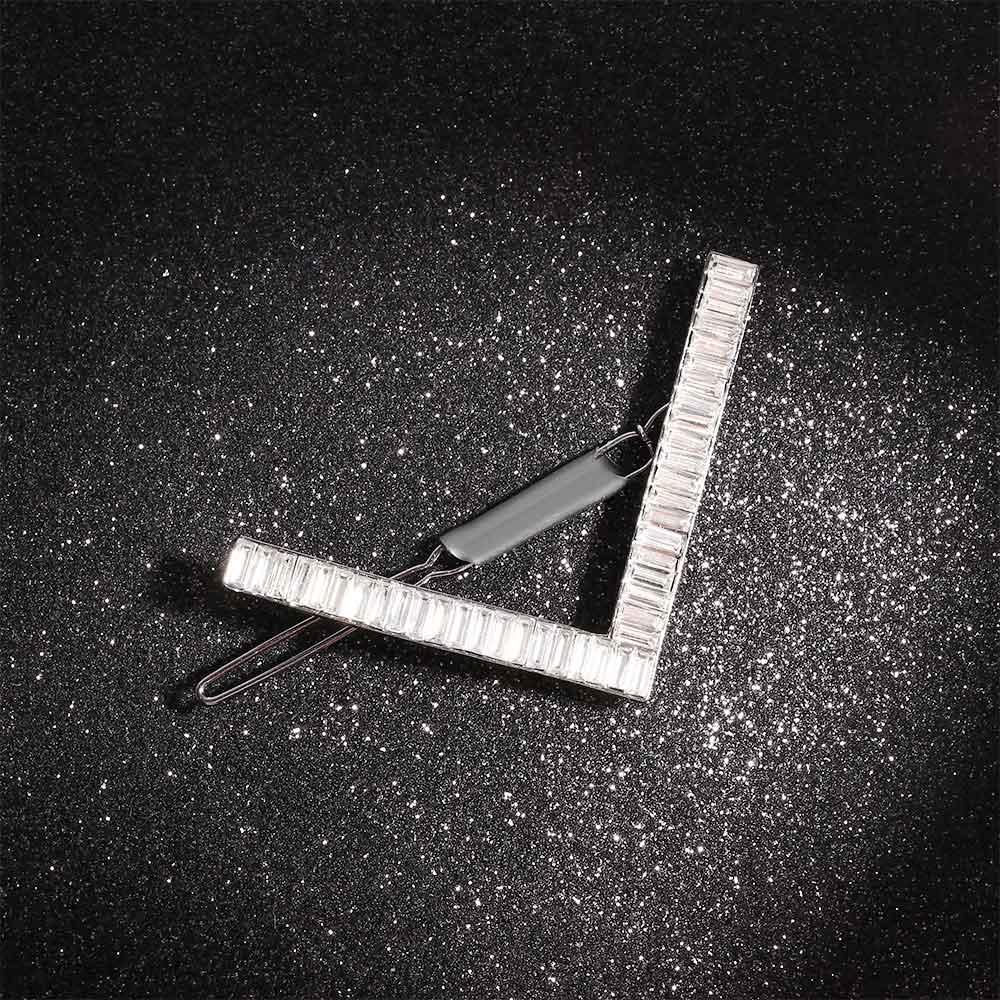Women Luxury Metal Cubic Zircon Geometric Hair Jewelry Hair Accessories Hairpins Hair Clips