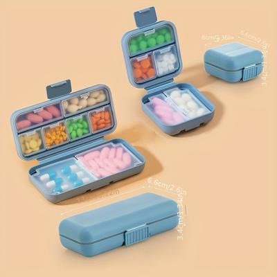 Mini Portable Pills Organizer Case, 3 Grids PillBox, Tablet Storage Container, Weekly Medicine Pill's Box, Drug Dispense